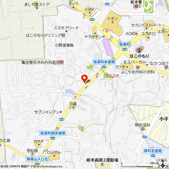ミスタータイヤマン栃木店付近の地図